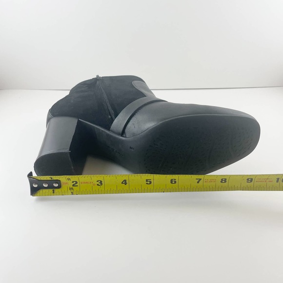 Easy Spirit Arietta Ankle Boots Black Leather/ Suede Combo Sz 9 - Picture 11 of 11